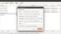 Screenshot: iGNUit File Properties dialog